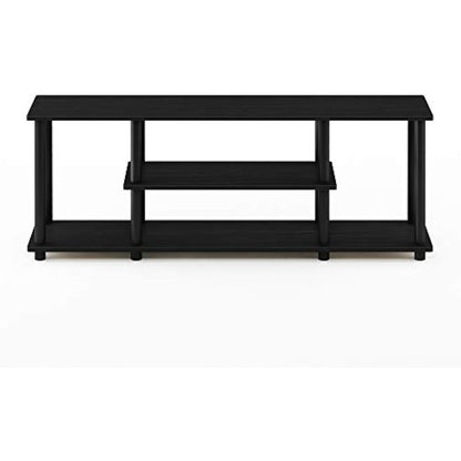 Furinno 12250R1WN/BK Turn-N-Tube No Tools 3D 3-Tier Entertainment TV Stands, Walnut/Black