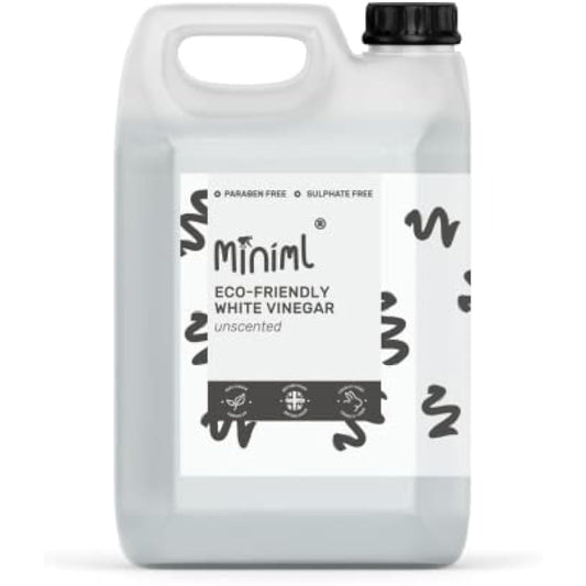 Miniml Eco White Vinegar Cleaning - All Natural Multi-Surface & Multi-Purpose Cleaner, Limescale Remover, Laundry Softener & More - 100% Vegan & Cruelty Free (5L (Pack of 1)