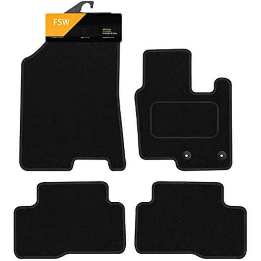 FSW - Tailored Mats - Fits Kia Sportage Hybrid 2022-On - Black Carpet - Anti Slip Mat - Non Slip Car Floor Mat, Fitted With Clips & Granulated Backing - 4 Pc Floor Mats Only