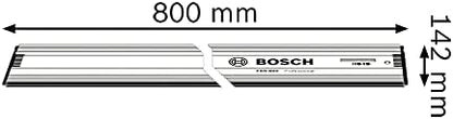 Bosch Professional FSN 800 guide rail (800 mm long, compatible with Bosch Professional GKS G-model circular saws, GKT plunge saws, selected GST jigsaws + GOF routers with adapter)