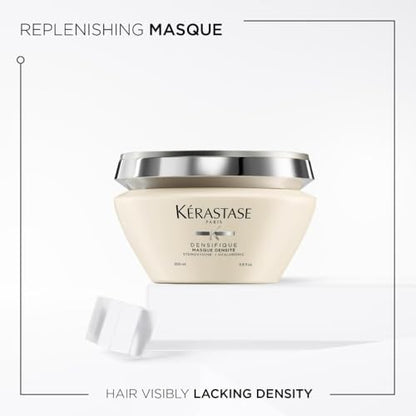 Kérastase Densifique Femme, Thickening & Volumising Hair Mask, For Fine & Limp Hair, With Hyaluronic Acid, Gluco Peptide & Ceramides, Masque Densité, 200ml