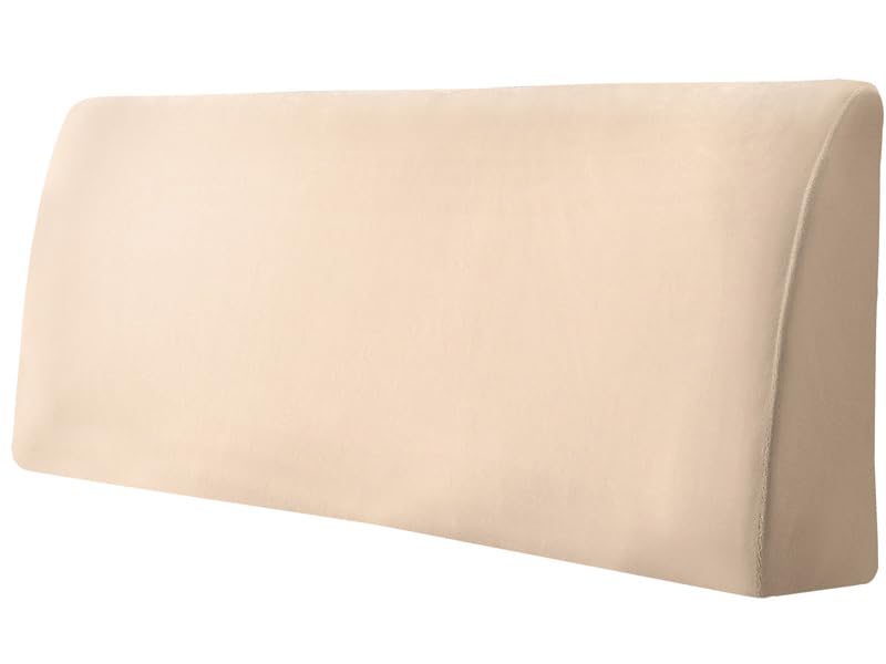 DUJUIKE Headboard Slipcover for Queen Bed, Stretch Bed Headboard Cover, Dustproof Protector Cover for Linen Tufted Upholstered