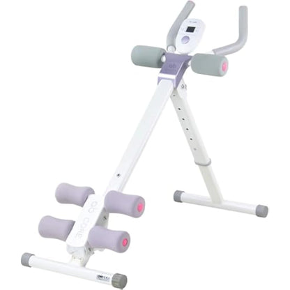 leikefitness Height Adjustable Ab Trainer Abdominal Whole Body Workout Machine Waist Cruncher Core Toner, Leg, Thighs, Buttocks Shaper with LCD Monitor AB9300