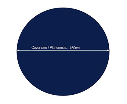 QUICK STAR Winter Swimming Pool Cover Round 200g/m? for Poolsize 366-400 cm Tarpaulin dimension ? 460 cm Blue