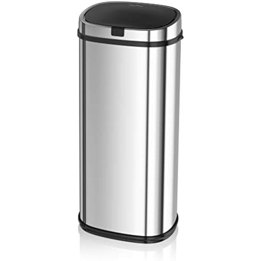 Morphy Richards Chroma 971519 Square Kitchen Bin with Infrared Motion Sensor Technology, 50 Litre Capacity, Stainless Steel