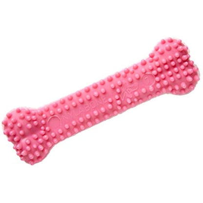Nylabone Gentle Puppy Teething Dental Chew Toy Bone with Nubs & Ridges, Chicken Flavour, Pink, XS, for Puppies Up to 7 kg