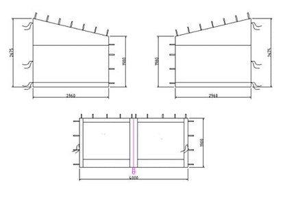 QUICK STAR 3 Curtains for Wall Tent Pergola 3x4m Anthracite