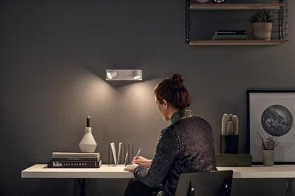 Philips myLiving Star WarmGlow Dimmable LED Spotlight, 2 x 4.5 W LED Light, Instant Start, Easy Installation - White Twin Spot Bar