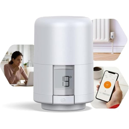 Hive Smart Heating Thermostatic Radiator Valve (TRV) with Smartphone Compatibility, White