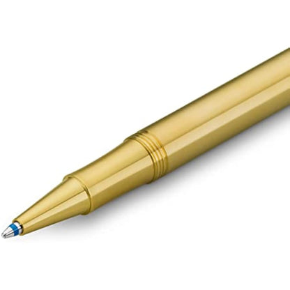 Kaweco LILIPUT Ball Pen Brass with Cap I Retractable Ballpoint Pen with Standard D1 Refills in a Tin Box I Metal Ball Pen 13 cm