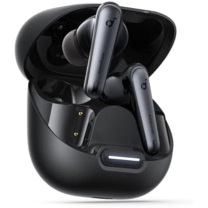 soundcore by Anker Liberty 4 NC Wireless Noise Cancelling Earbuds, 98.5% Noise Reduction, Adaptive Noise Cancelling to Ears and Environment, Hi-Res Sound, 50H Battery, Wireless Charging (black)
