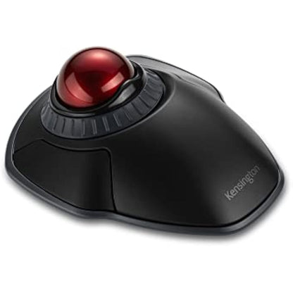 Kensington Orbit Wireless Trackball with Scroll Ring, Professional Computer Mouse with Bluetooth, (2.4GHz Wireless), Optical Tracking & AES Encryption Security, Left or Right Handed - Black (K70992WW)
