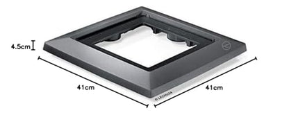Lechuza Coaster for Lechuza CUBICO 40 Planter L41 W41 H4.5 cm Charcoal Metallic
