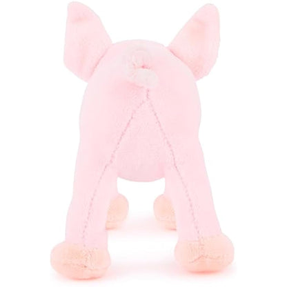 Zappi Co 100% Recycled Plush Piglet Toy (14cm Length) Stuffed Soft Cuddly Eco Friendly animals Collection For New Born Child First kid pig