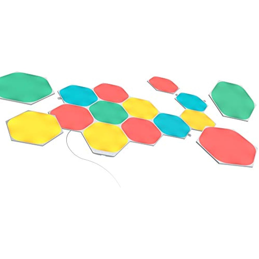Nanoleaf Shapes Hexagon Starter Kit, 15 LED Smart Light Panels - Dimmable & Modular Wi-Fi Wall Mood Lights, Works with Alexa Google Assistant Apple Homekit, for House Room Decor or Desk