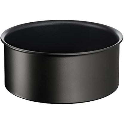 Tefal Ingenio Unlimited ON 5 Piece Non-Stick Induction Pan Set, 22&28 cm Frying Pans, 16&20 cm Saucepans, 1 Bakelite Removable Handle, Easy Cleaning, Heat Indicator, Black, L3959543