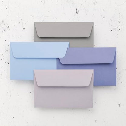 Clairefontaine - Ref 55321C - Pollen Adhesive Envelopes (Pack of 20) - 90 x 140mm Sized, 120gsm Paper, Printer-Compatible, Acid Free, Adhesive Strip for Easy Seal - Koala Grey
