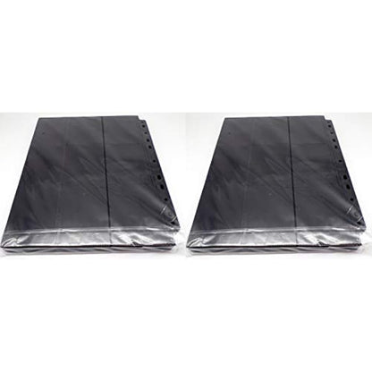 docsmagic.de 100 18-Pocket Pages Black - Sideloading - MTG PKM YGO - 11-Hole