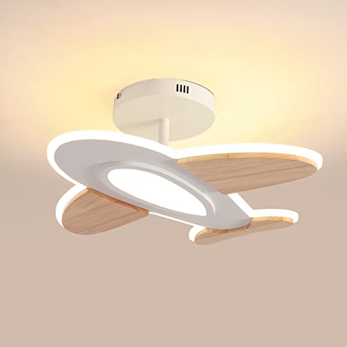 Schindora 35 W LED Ceiling Light Children's Room I Airplane Shape Dimmable Ceiling Lights with Remote Control I 50 * 45 CM I 2700-6500 K I White and