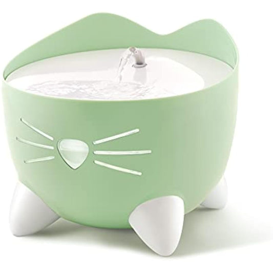 Catit PIXI Cat Drinking Fountain, Running Water Fountain, Green