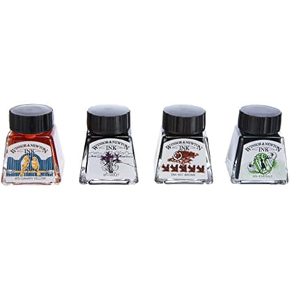 Winsor & Newton, Drawing Inks, Wiliam Collection Ink Pack, 8 x 14 ml Ink Bottles