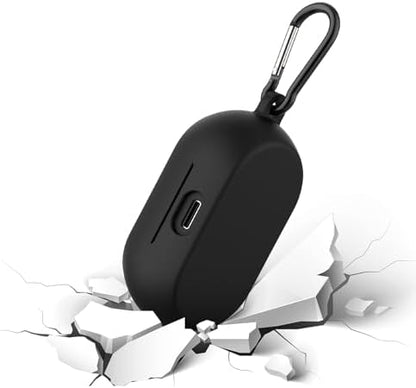 Geekria Silicone Case Cover Compatible with Jabra Elite 7 Pro, 7 Active True Wireless Earbuds, Protective Earphones Skin Cover with Keychain Hook, Charging Port Accessible