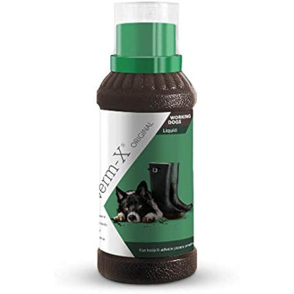 Verm-X All Natural Liquid for all Dogs. Supports  Intestinal Hygiene. Vet Approved. UFAS Assured.  Restores and Maintains Gut Vitality. Wormwood Free Recipe.