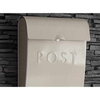 Original Post Box by Garden Trading | Lockable Wall Mounted Letter Box (Fixings Supplied) | Weatherproof Design Postbox | Crafted in Powder Coated Steel | H37 X W25 X D9cm