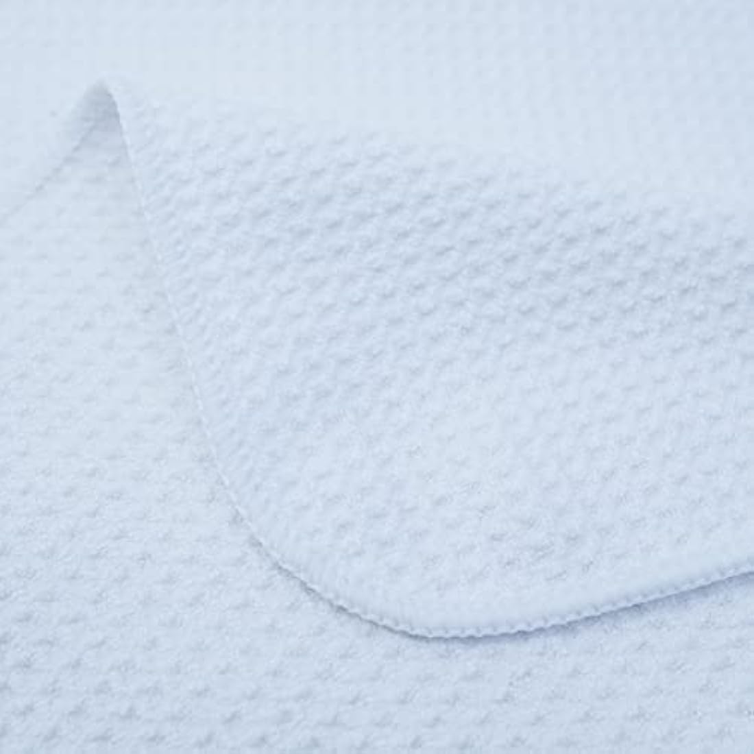POLYTE Premium Microfibre Kitchen Dish Tea Towel Waffle Weave (White, 40x71) 12 Pack