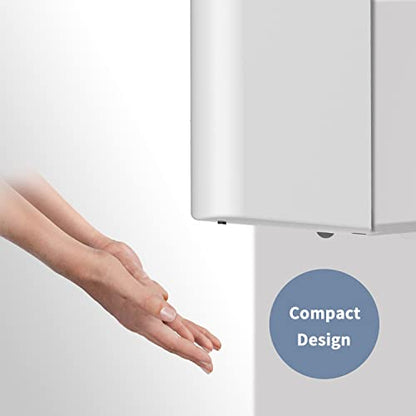 AIKE Hand Dryer 10 Seconds to Dry, High Speed Energy Saving Electric Hand Dryer Automatic, Commercial Hand Dryer for Kitchen, Bathroom and Toilet AK2630S 220v 1400W White