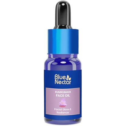 Blue Nectar Pure Kesar & Manjistha, Saffron & Indian Madder Face Oil - Original Indian Kumkumadi Oil for Face | Ancient Glow Serum for Brighter Skin & Instant Hydrating Serum (26 Herbs, 10ml)