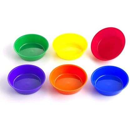 a2bsales Sorting Counters Starter Packs - Early Learning & Motor Skills Maths Toy - SEN Montessori (Sorting Bowls - 6 Pk)