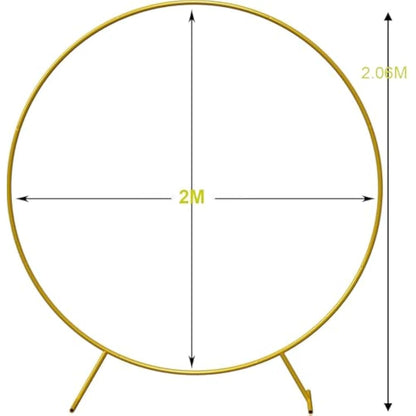 PILIN Metal Balloon Arch Stand | Tower Buckle Mounting | 2M Round Balloon Arch Kit with 2 Water Fillable Base | Detachable and Reusable for Party, Wedding, Birthday Decoration
