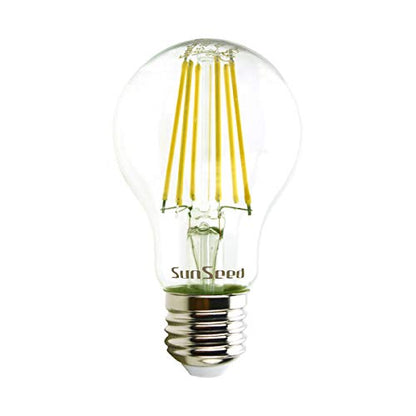 SUNSEED 10 X E27 9W (Equivalent to 83W) Filament LED GLS Light Bulb A60 Neutral White 4000K