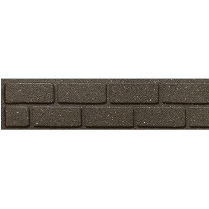 Nicoman Ultra Curve EZ Brick Effect Border Eco-Friendly Garden Edging,Recycled Rubber Tyre for Garden, Path & Patio 9cm High 120cm (4ft) Long, Brown, Pack of 12