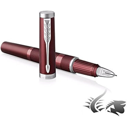 Parker Ingenuity 5th Technology Pen, Medium Point with Black Ink Refill 1972232 - Deluxe Deep Red