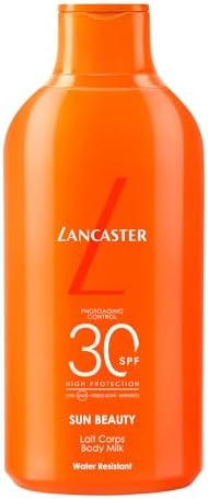 Lancaster Sun Beauty Body Milk SPF30 400ml, Photoaging Control, Broad Spectrum Sun Protection, Lightweight Texture & Non-Greasy, Water Resistant Formula, Suitable for All Skin Types, Vegan