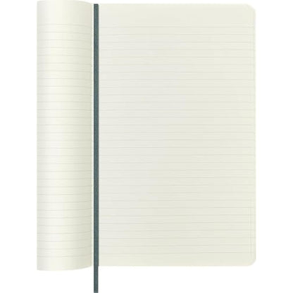 Moleskine Precious & Ethical Notebook, with Gift Box, Vegan Soft Cover Python-Effect, Elastic Closure, Large Format 13x21 cm, Colour Green