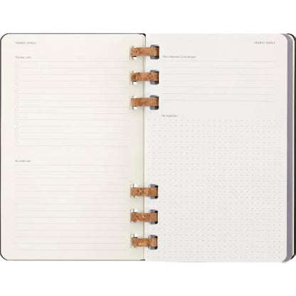 Moleskine Monthly and Weekly Spiral Agenda 12 Months 2024, Agenda 2024, Size Large 15x21, Hard Cover and Elastic Closure, Colour Black