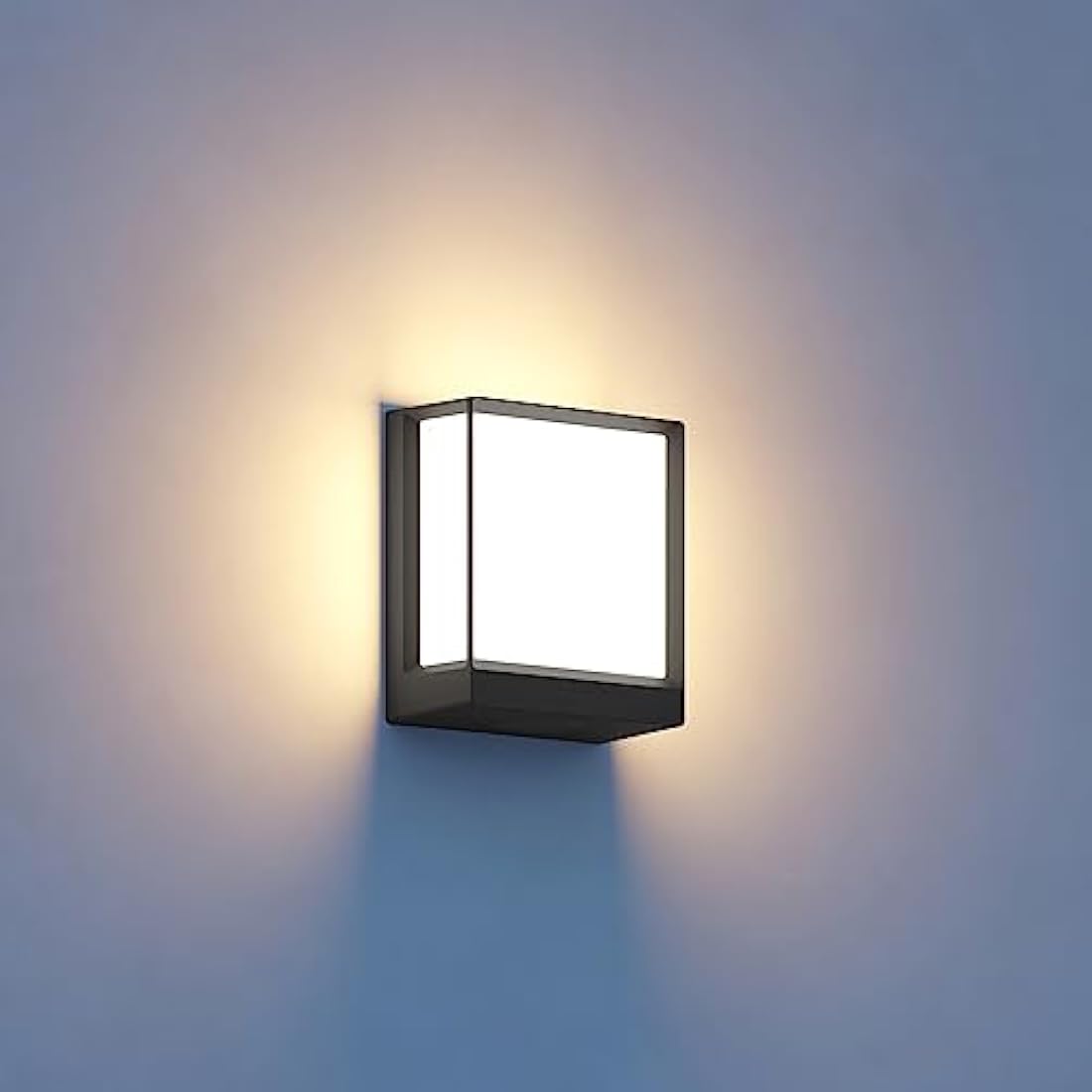 STEINEL Smart LED Outdoor Wall Light L 40 C, dimmable Outdoor Light, Warm White, Remote Control via App, Aluminium