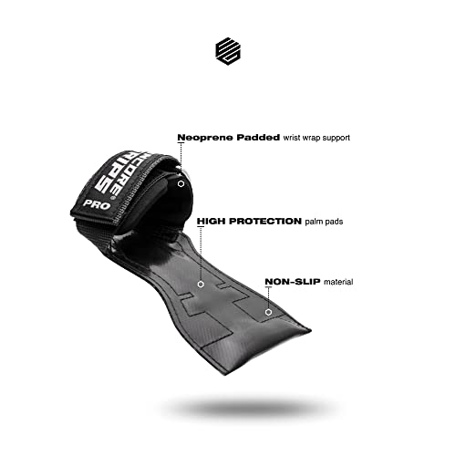 Professional Grips Lifting Straps with Wrist Hand Bandage for Fitness Bodybuilding Weight Lifting Strength Training Lifting Weights Training Gloves