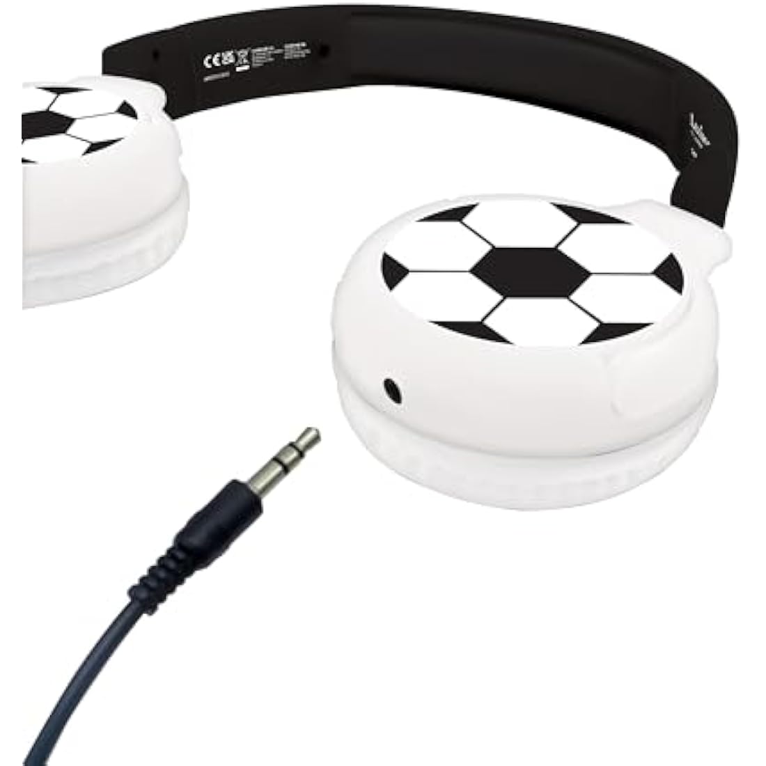 LEXIBOOK - Football - 2-in-1 Bluetooth & Wired Headphones with microphone and control button, Foldable and Adjustable, Long lasting rechargeable battery, HPBT010FO