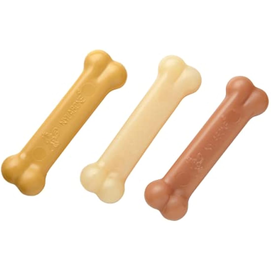 Nylabone Extreme Tough Dog Chew Toy Bones, Peanut Butter, Chicken, Bacon Flavoured, 3-Piece, Small, For Dogs Up To 11 kg