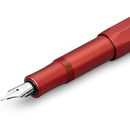 Kaweco AL SPORT Fountain Pen Deep Red I Premium Fountain Pen for Ink Cartridges I Exclusive Fountain Pen 13 cm I Nib: M (Medium)