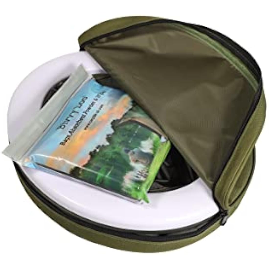 Bivvy Loo Camping Toilet - Portable, Folds Away Flat - Supports Over 150kg (Green)