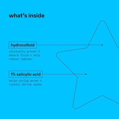 Starface World Starface Hydro-Star + Salicylic Acid Big Pack, Hydrocolloid Pimple Patches with 1% Salicylic Acid, Helps Soothe Deep Spots, Cute Star Shape (96 Count)