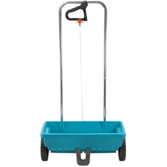 Gardena Spreader L: Universal Spreader for Delivering Fertiliser, Seeds and Salt, 45 cm Spreading Width, for About 400 m sq of Lawn Area, 12.5 Litre Capacity, with a Locking Slide (432-20)
