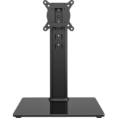 Universal Swivel TV Stand/Base Table Top TV Stand for 13 to 32 inch TVs with 100 Degree Swivel, 4 Level Height Adjustable, Heavy Duty Tempered Glass Base, Holds up to 35kg HT07B-001P