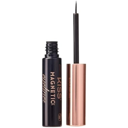 KISS Magnetic Lash Collection Magnetic Eyeliner, Black, Smudge Proof, Biotin Infused Magnetic Eyeliner with Precision Tip Brush