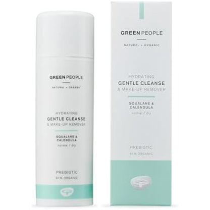 Green People Gentle Cleanse & Make Up Remover - Natural & Organic - with Calendula & Squalane (Derived from Olives) - SLS & Alcohol Free - Vegan & Cruelty Free, 150ml